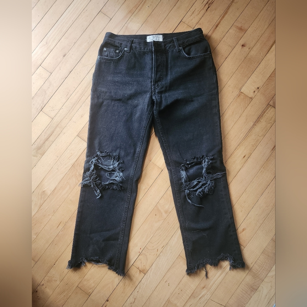 Free People we the free Charcoal Denim Pants